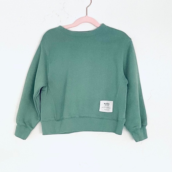 ZARA Minimal Edition Unlimited Fun Green Jogger Set Sz 8 - Picture 2 of 3